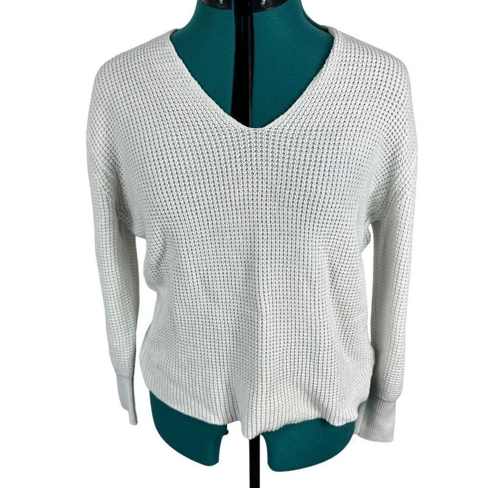 Express Cream Waffle Sweater- size M